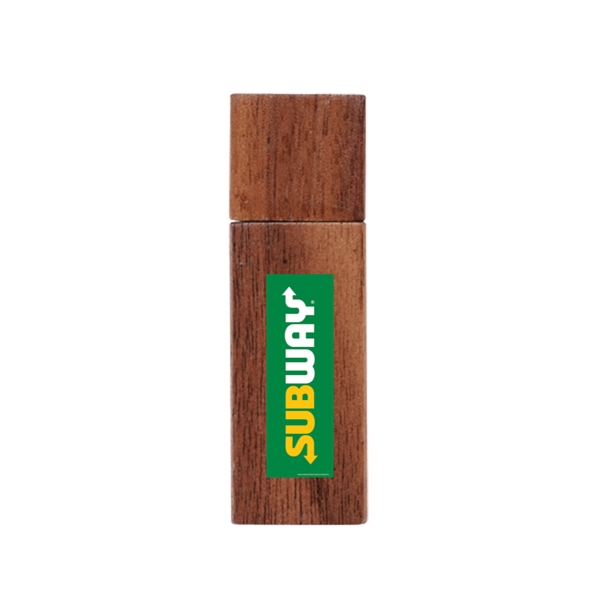 Elburn Walnut USB Flash Drive with custom imprint and memory size.... from ASI 90154 Sunjoy Group Inc
