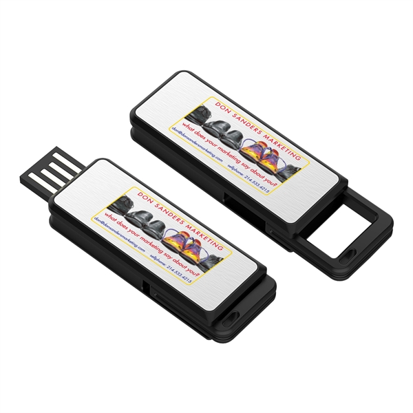 This Toluca Spring Metal Face USB Flash Drive is a retractable... from ASI 90154 Sunjoy Group Inc