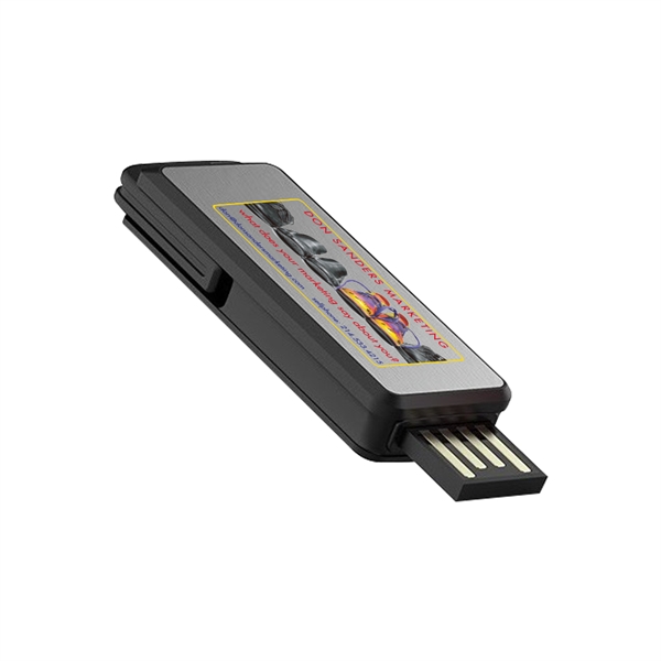 This Toluca Spring Metal Face USB Flash Drive is a retractable... from ASI 90154 Sunjoy Group Inc