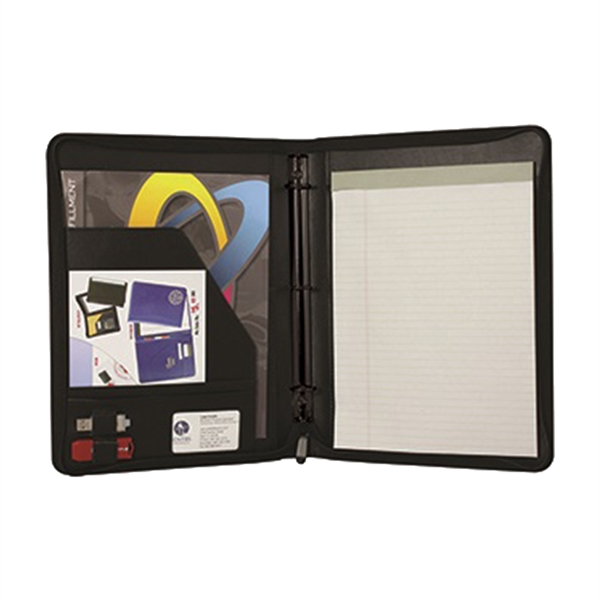 Riverdale Deluxe Padfolio with 1"-3 Ring Binder and Zipper Closure ups... from ASI 90154 Sunjoy Group Inc