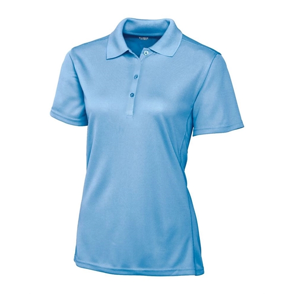 Women's polo with short sleeves, moisture-wicking performance, 3-button placket, and rib-knit... from ASI 47965 Cutter & Buck
