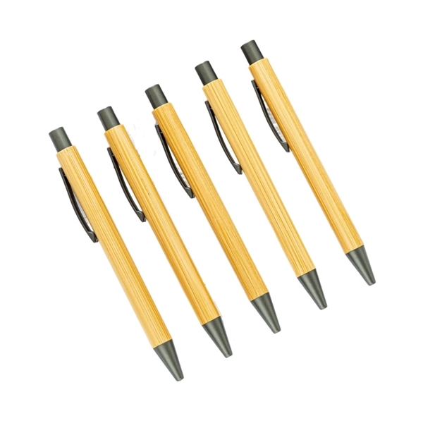 Bamboo pen with gunmetal plus 1 color silkscreen imprint or laser... from ASI 37218 Athena Promo (tm)
