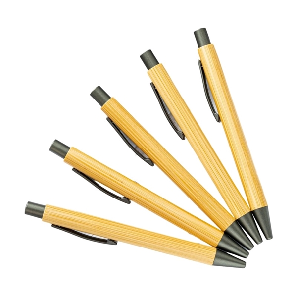 Bamboo pen with gunmetal plus 1 color silkscreen imprint or laser... from ASI 37218 Athena Promo (tm)