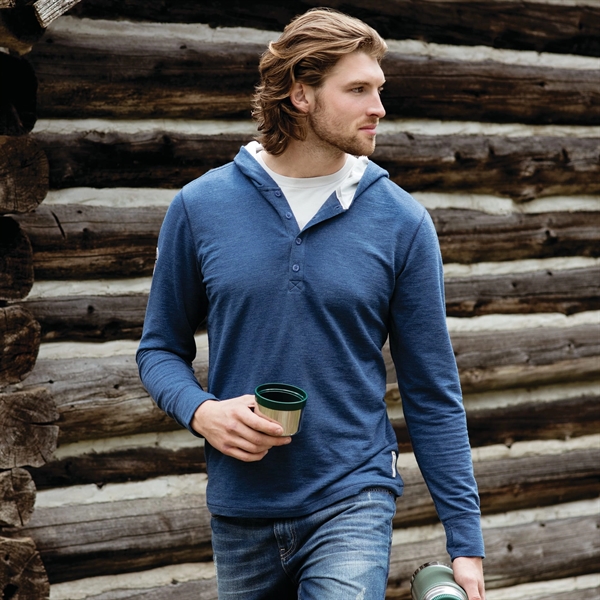 Men's Henley-style hoodie... from ASI 66887 PCNA / Trimark