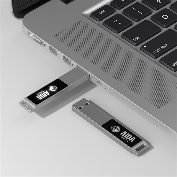 Buena Park Light-Up USB Flash Drive is a sleek & minimalist... from ASI 90154 Sunjoy Group Inc