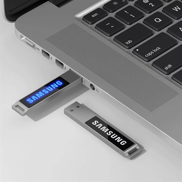 North Center Light-Up USB Flash Drive is a sleek & minimalist... from ASI 90154 Sunjoy Group Inc