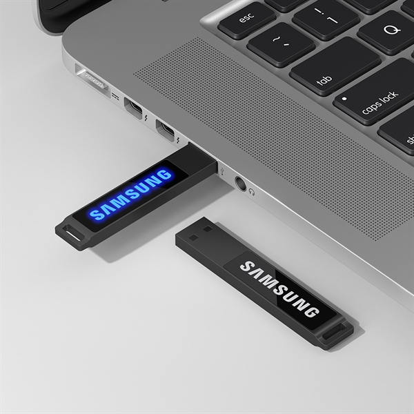 North Center Light-Up USB Flash Drive is a sleek & minimalist... from ASI 90154 Sunjoy Group Inc