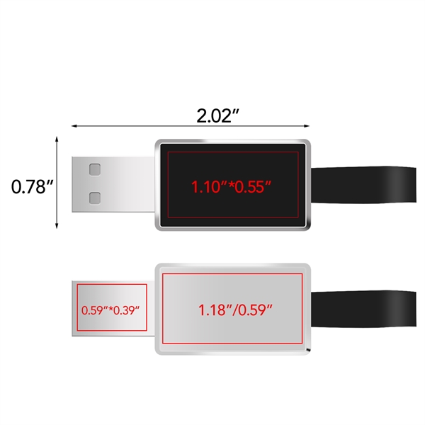 Ashburn Light-Up USB with Silicone Loop is modern with sleek design... from ASI 90154 Sunjoy Group Inc