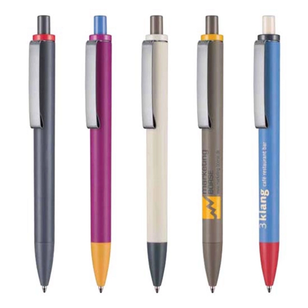 Ballpoint pen with Soft touch barrel and polished metal clip... from ASI 84592 St Regis Group