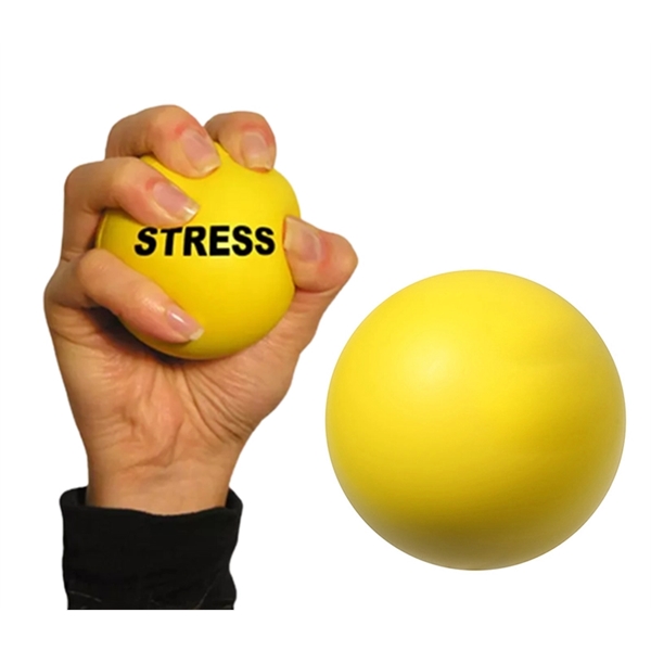 Colorful Round Stress Reliever Ball with 1c1p sticker imprint... from ASI 37218 Athena Promo (tm)