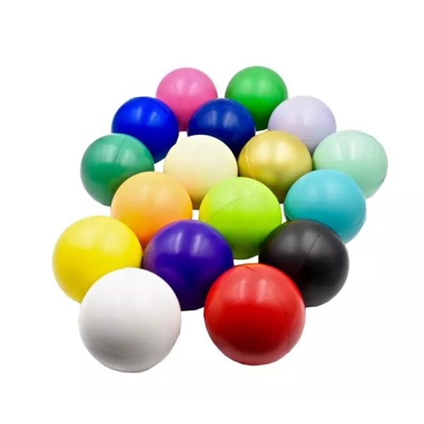 Colorful Round Stress Reliever Ball with 1c1p sticker imprint... from ASI 37218 Athena Promo (tm)
