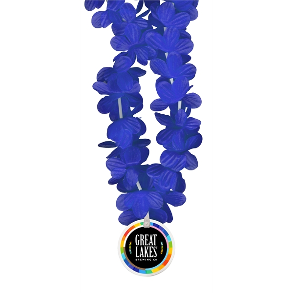 36" lei strand made of silk flowers with a 2.5" white... from ASI 62677 iline PROMO (The Innovative Line) / iline PROMO (The Innovative Line)