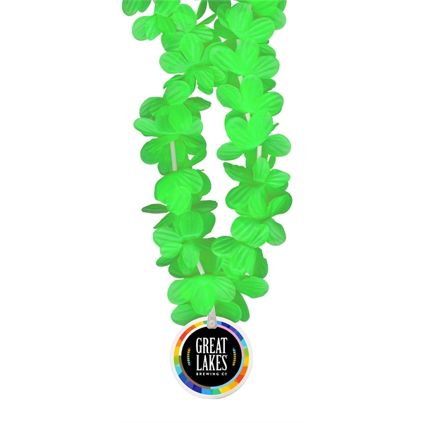 36" lei strand made of silk flowers with a 2.5" white... from ASI 62677 iline PROMO (The Innovative Line) / iline PROMO (The Innovative Line)