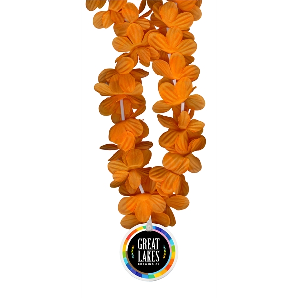 36" lei strand made of silk flowers with a 2.5" white... from ASI 62677 iline PROMO (The Innovative Line) / iline PROMO (The Innovative Line)