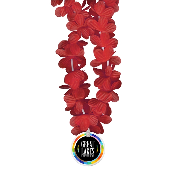 36" lei strand made of silk flowers with a 2.5" white... from ASI 62677 iline PROMO (The Innovative Line) / iline PROMO (The Innovative Line)
