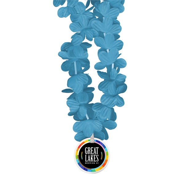 36" lei strand made of silk flowers with a 2.5" white... from ASI 62677 iline PROMO (The Innovative Line) / iline PROMO (The Innovative Line)