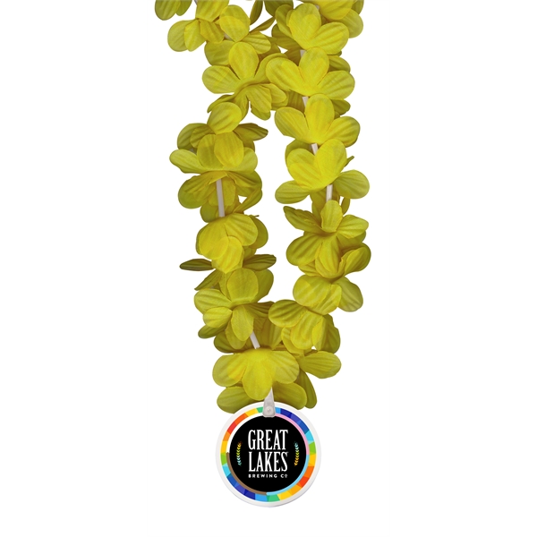 36" lei strand made of silk flowers with a 2.5" white... from ASI 62677 iline PROMO (The Innovative Line) / iline PROMO (The Innovative Line)