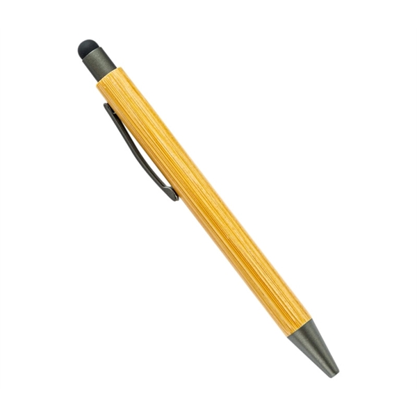 2-in-1 bamboo stylus pen with 1 color silkscreen imprint or laser... from ASI 37218 Athena Promo (tm)