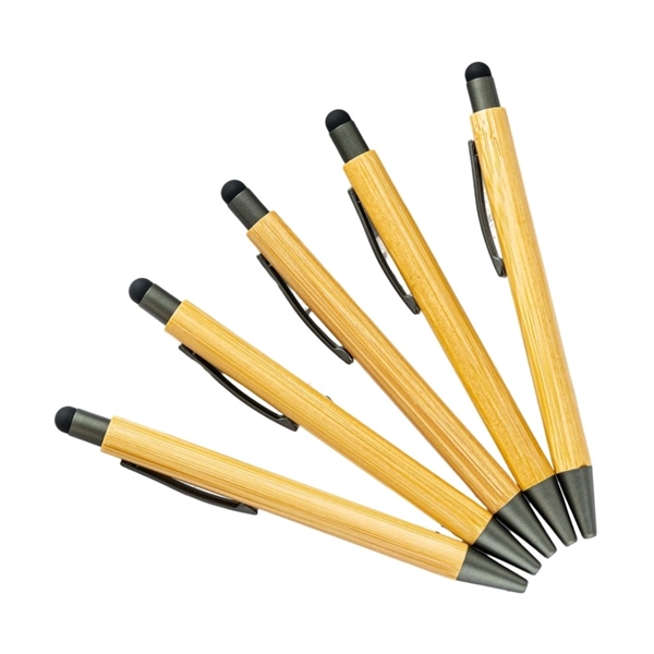 2-in-1 bamboo stylus pen with 1 color silkscreen imprint or laser... from ASI 37218 Athena Promo (tm)