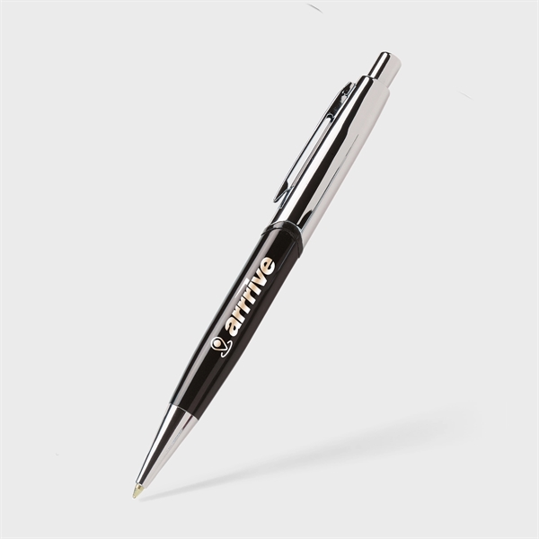 Click-action metal executive style ballpoint pen with silver accents... from ASI 61966 HPG / Hub Pen