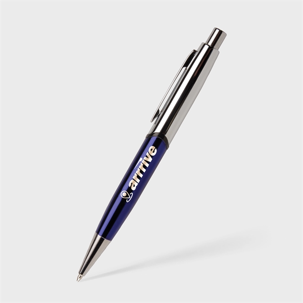 Click-action metal executive style ballpoint pen with silver accents... from ASI 61966 HPG / Hub Pen
