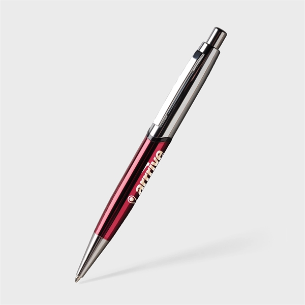 Click-action metal executive style ballpoint pen with silver accents... from ASI 61966 HPG / Hub Pen