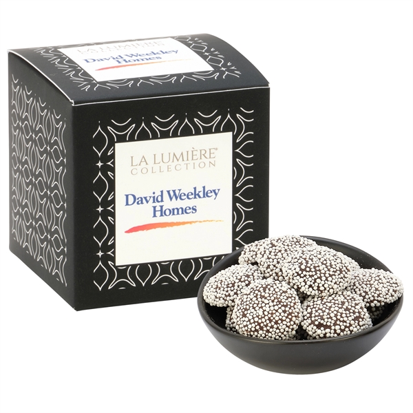 Signature soft touch finish gift box with 4 oz. dark chocolate... from ASI 71685 Midnite Snax®