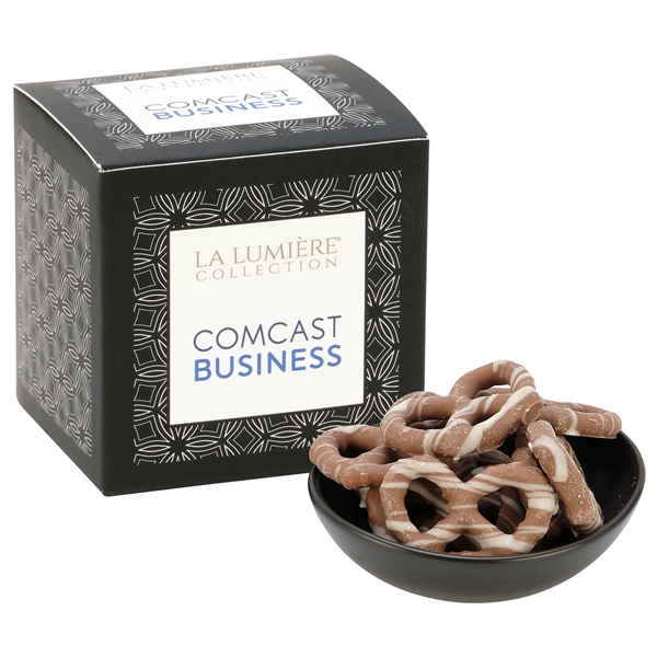 Signature soft touch finish gift box with 2 oz. milk chocolate... from ASI 71685 Midnite Snax®