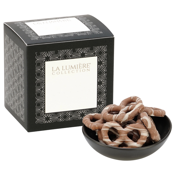 Signature soft touch finish gift box with 2 oz. milk chocolate... from ASI 71685 Midnite Snax®