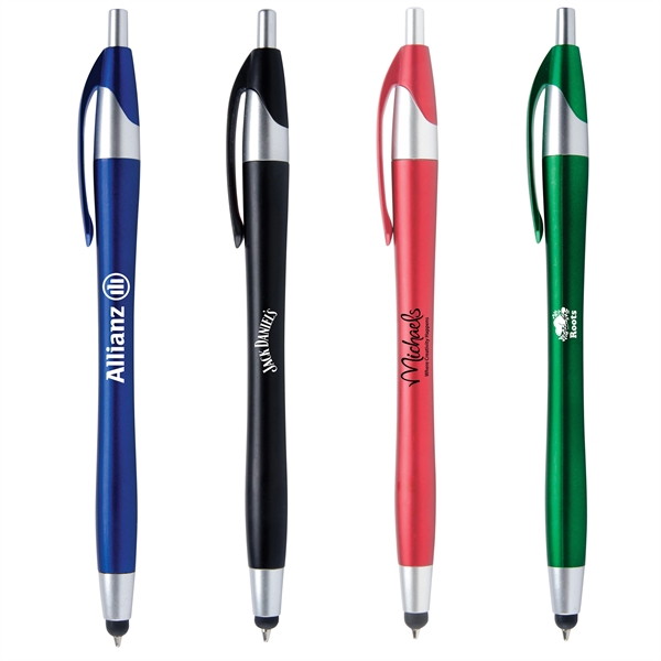 Plastic click action ballpoint stylus pen.... from ASI 68190 Lungsal