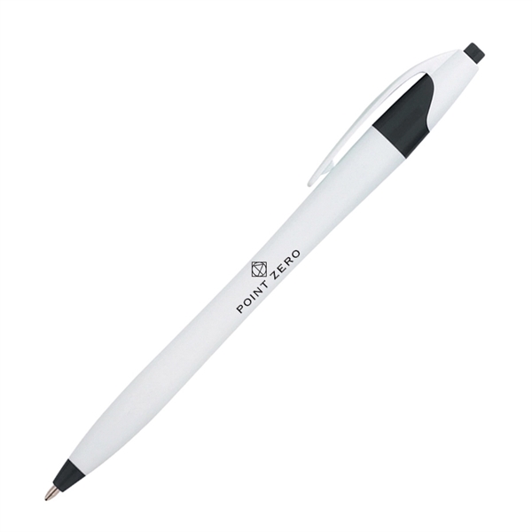 White plastic ballpoint click action pen.... from ASI 68190 Lungsal / Lungsal