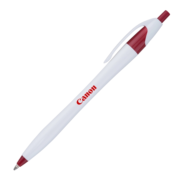 White plastic ballpoint click action pen.... from ASI 68190 Lungsal / Lungsal