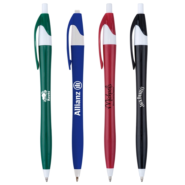 Solid colored plastic ballpoint pen with click action.... from ASI 68190 Lungsal / Lungsal