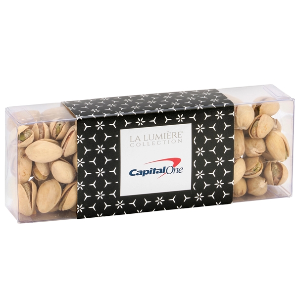The Chic Gift Box with 4.3 oz. pistachios and a metallic... from ASI 71685 Midnite Snax®
