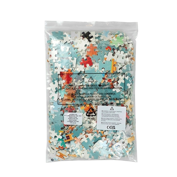 500 piece custom jigsaw puzzle in resealable bag with completed reference... from ASI 62660 Innovation Line