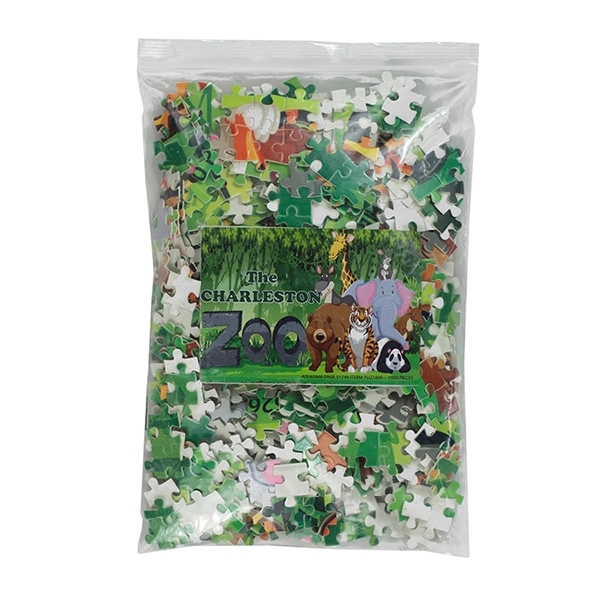 500 piece custom jigsaw puzzle in resealable bag with completed reference... from ASI 62660 Innovation Line