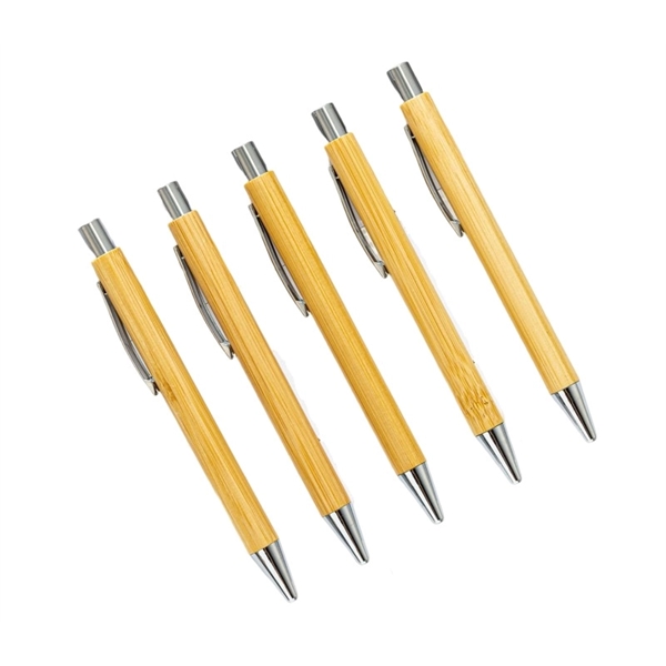 Slim bamboo pen plus 1 color silkscreen imprint or laser engraving... from ASI 37218 Athena Promo (tm)