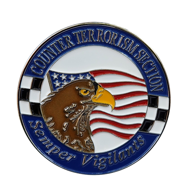 Soft enamel iron coins have a textured look and feel because... from ASI 90154 Sunjoy Group Inc