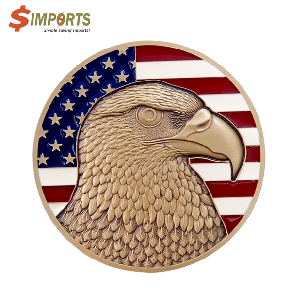 Soft enamel brass coins have a textured look and feel because... from ASI 90154 Sunjoy Group Inc