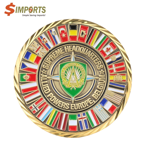 Soft enamel zinc alloy coins have a textured look and feel... from ASI 90154 Sunjoy Group Inc