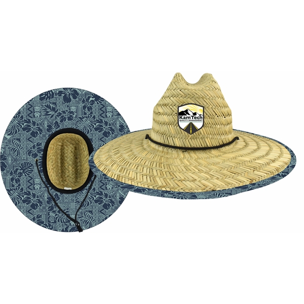MOQ 10pcs Domestic Straw Hat with Custom patch, comes with Tiki... from ASI 72657 Active Life Promo / Apres Ski Active Life Promo