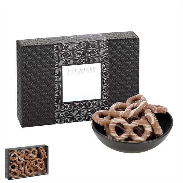 Elite Treats filled with 3 oz. of milk chocolate pretzels with... from ASI 71685 Midnite Snax®