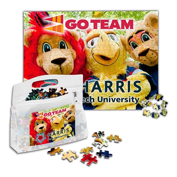 29 5/16" x 19 3/4" 350GSM glossy chipboard 500-piece custom puzzle... from ASI 62660 Innovation Line