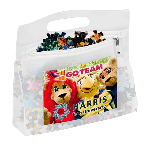 29 5/16" x 19 3/4" 350GSM glossy chipboard 500-piece custom puzzle... from ASI 62660 Innovation Line