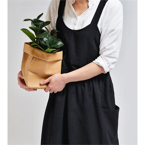 Sundress Bib Apron is 80% Cotton/ 20% Linen. 35.8"W " x34.2"L.... from ASI 36558 Aprons, Etc.