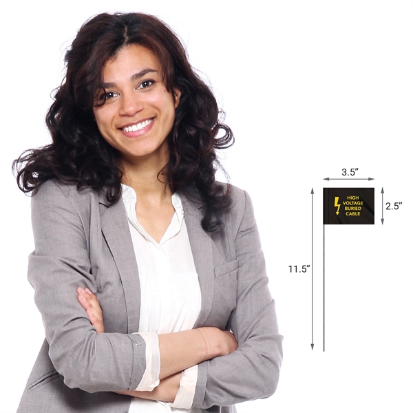 1-Color 2.5 x 3.5" Custom Marking Vinyl Flag with 11.5" Wire... from ASI 80228 Quinn