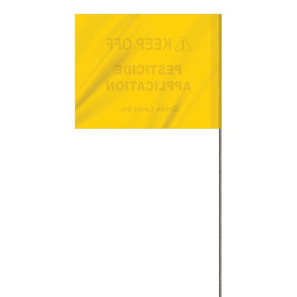 1-Color 4 x 5" Custom Marking Vinyl Flag with 15" Wire... from ASI 80228 Quinn