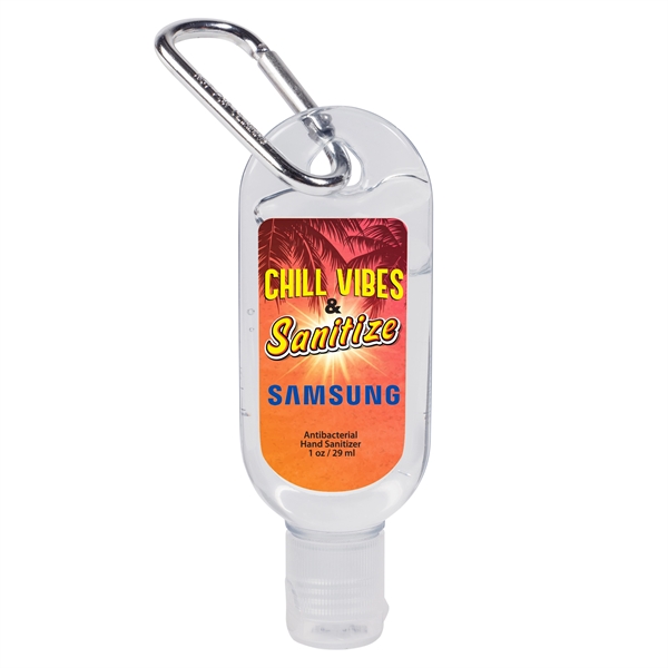 Travel anti-bacterial gel with carabiner.... from ASI 44900 NC Custom (CI/Lanco) / Lanco