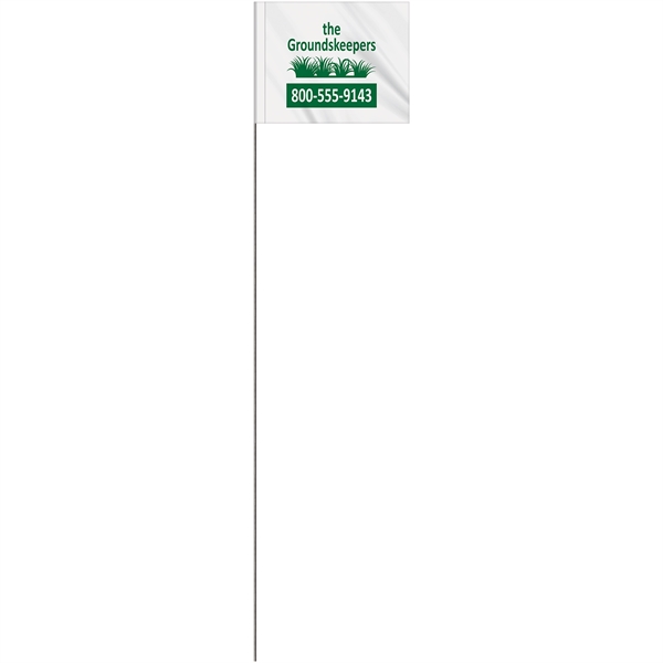 1-Color 4 x 5" Custom Marking Vinyl Flag with 21" Wire... from ASI 80228 Quinn