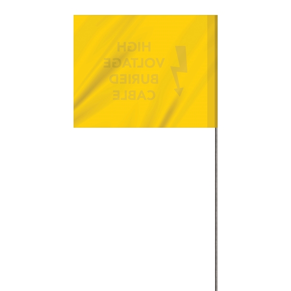 1-Color 4 x 5" Custom Marking Vinyl Flag with 24" Wire... from ASI 80228 Quinn